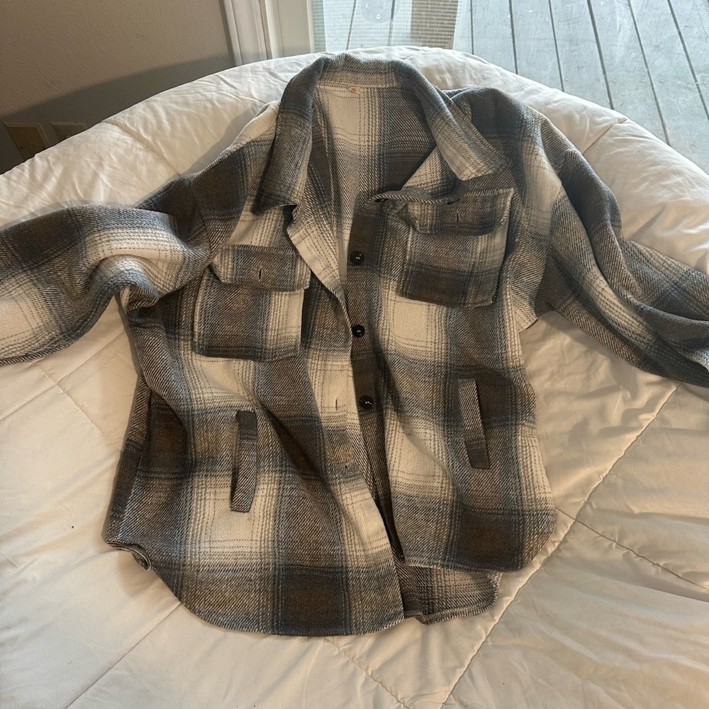 Plaid Button-Up Shacket
